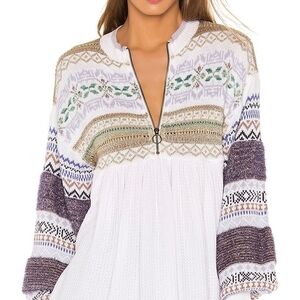 Free People Cozy Cottage Pullover sweater tunic top